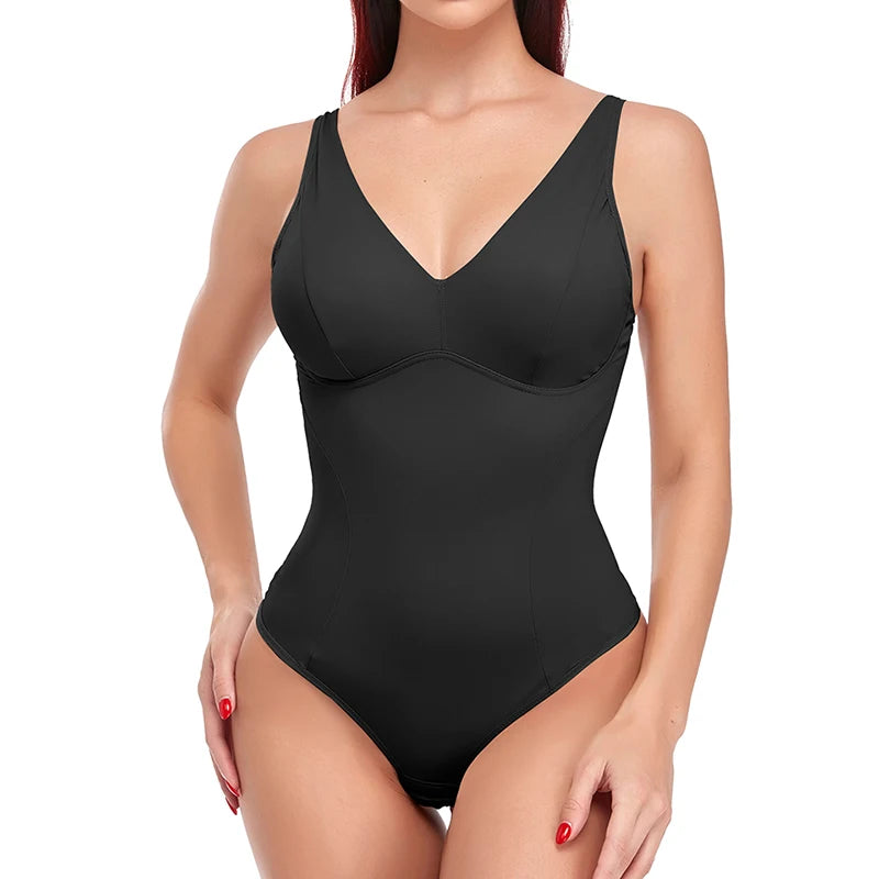 Women's Shapewear Bodysuit with Built-in Bra & Tummy Control