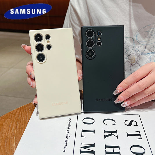Samsung S25 Ultra Case Liquid Silicone Soft-Touch Shell For Galaxy S24 S23 S22 S21 FE Ultra Plus Slim TPU Protective Cover 