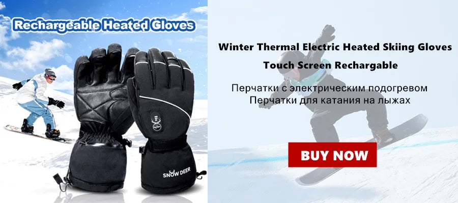 SNOW DEER Rechargeable Electric Skiing Heated Socks Winter Warm Thermal Cycling Sock Stocking Men Women For Motorcycle Cycling