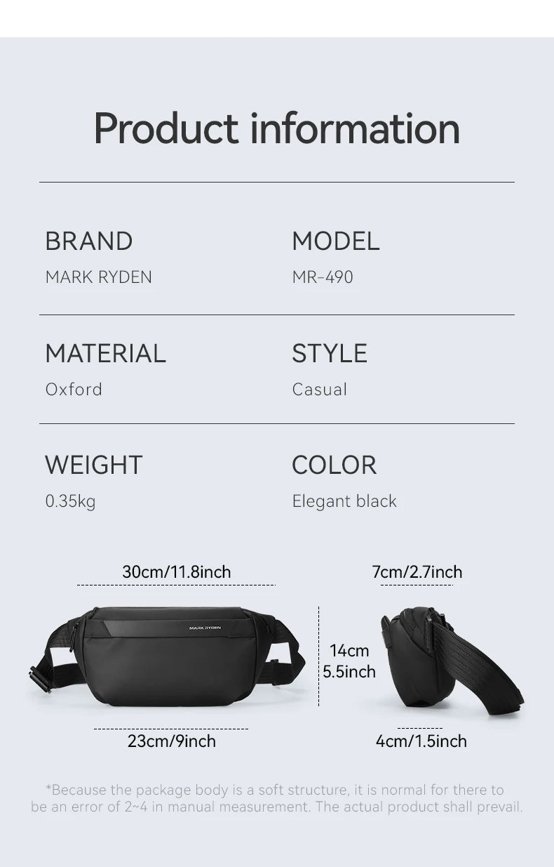 MarkRyden EasePack Sling: Your Daily Leather Crossbody Bag for Travel and Everyday Comfort Crossbody bag Messenger Bag