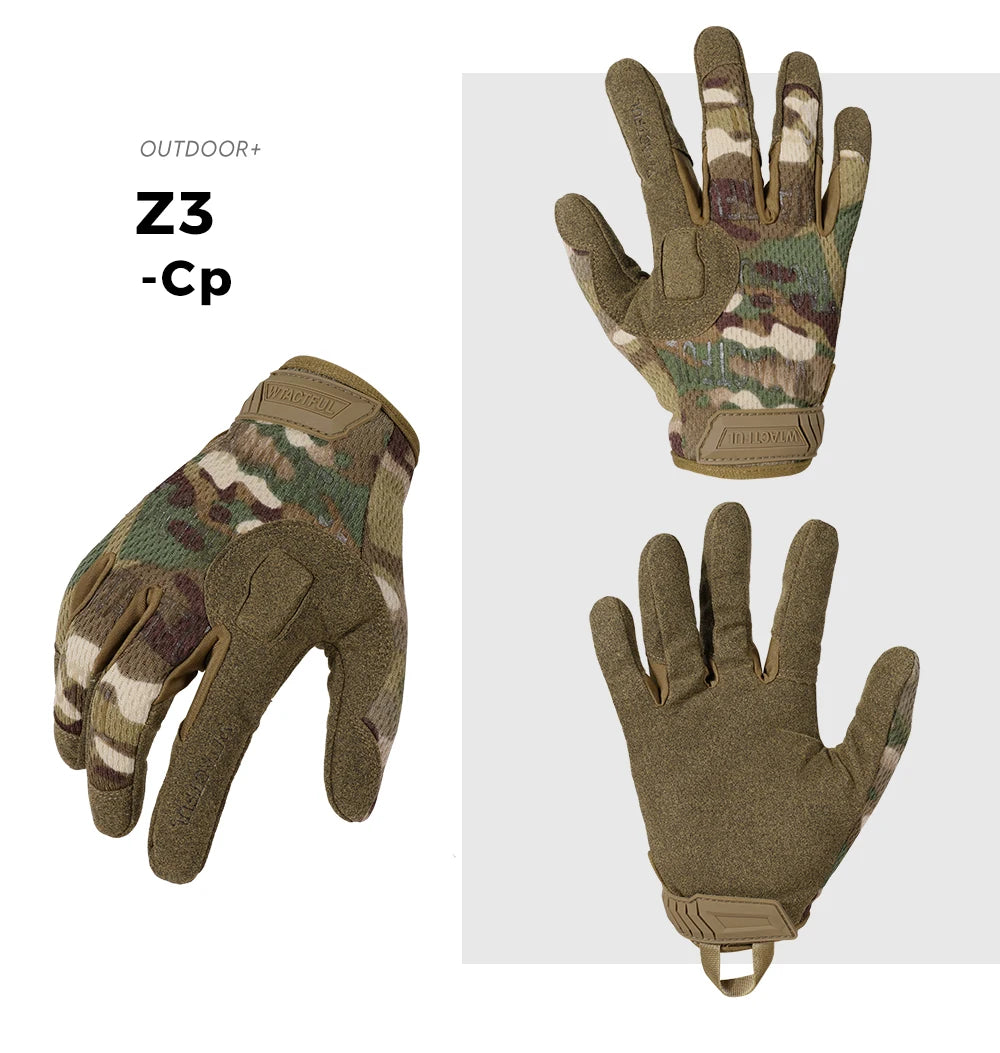 Outdoor Tactical Gloves Touch Screen Hunting Sport Cycling Camping Hiking Paintball Work Driving Lightweight Full Finger Men