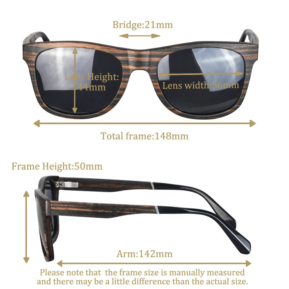 SHINU Wooden Polarized Sunglasses – Handmade UV400 Eyewear for Men & Women