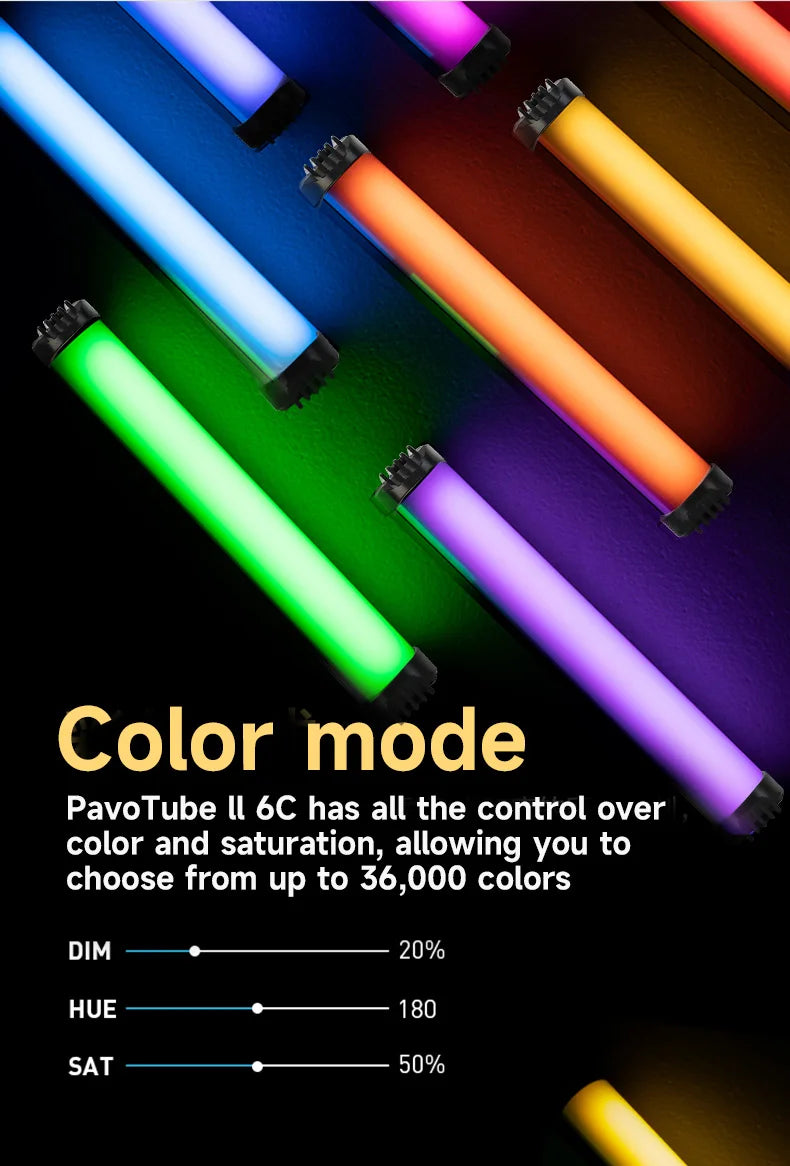 RGB Led Video Light Stick Wand Portable Studio Photography Lighting for YouTube Painting Vlog Live Streaming Self Broadcasting
