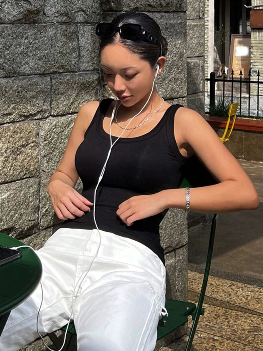 Underlay Beautiful Back Knitted Camisole Vest Paired With Women Summer Breast Covering 2024 New Cotton Sleeveless Outerwear Top