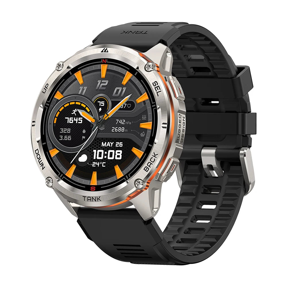 KOSPET TANK T3 Ultra 2 GPS Smart Watch For Men Smartwatch Compass Altimeter Barometric 5ATM IP69K Waterproof AMOLED Mens Watches