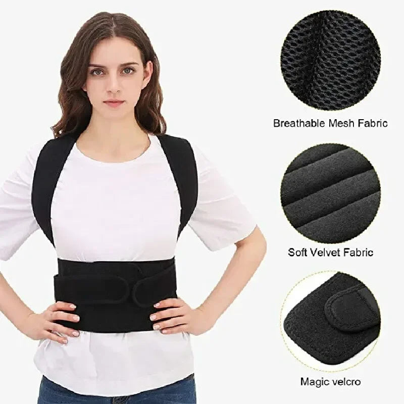 Adjustable Kids Back Posture Corrector with Waist Support
