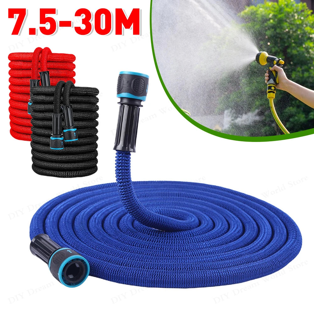 25FT-100FT Expandable Magic Hose Suitable for 3/4 " 1/2" Faucets High-Pressure Car Wash Water Gun Home Garden Watering Hose gard