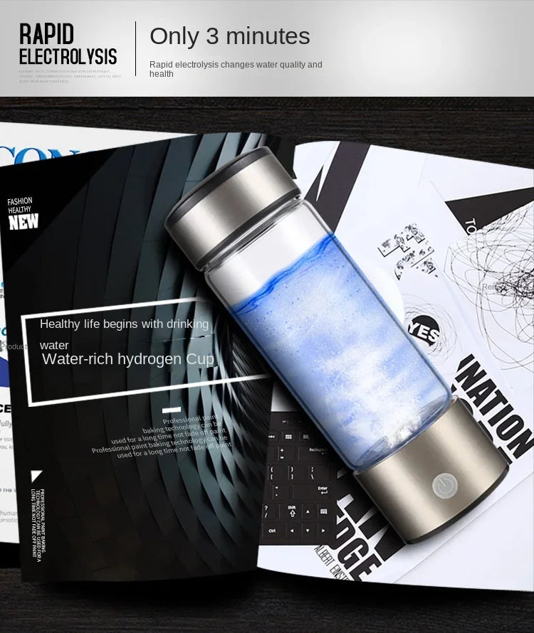 420ML Water Filter Hydrogen Ionized Water Bottle Hydrogen Generator Bottle Portable Water Ionizer Health Cup Home Appliance