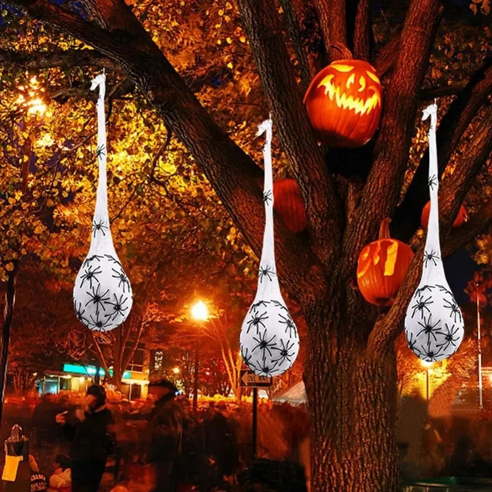 Halloween Decoration Hanging Light up Spider Egg Sacs Outdoor Decoration Glowing Spider Web Egg Indoor Lighted Gift for Party