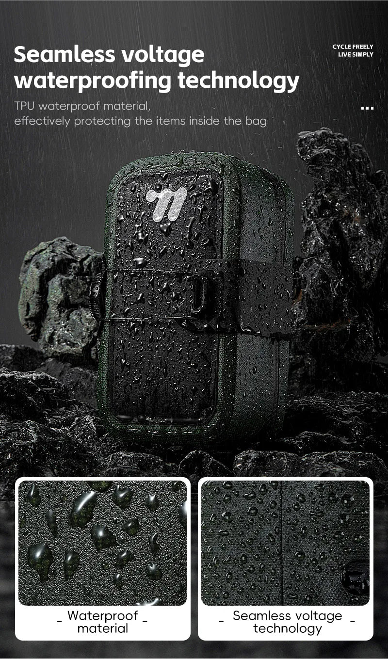 Waterproof Bike Saddle Bag – Compact 600D TPU Cycling Storage by West Biking