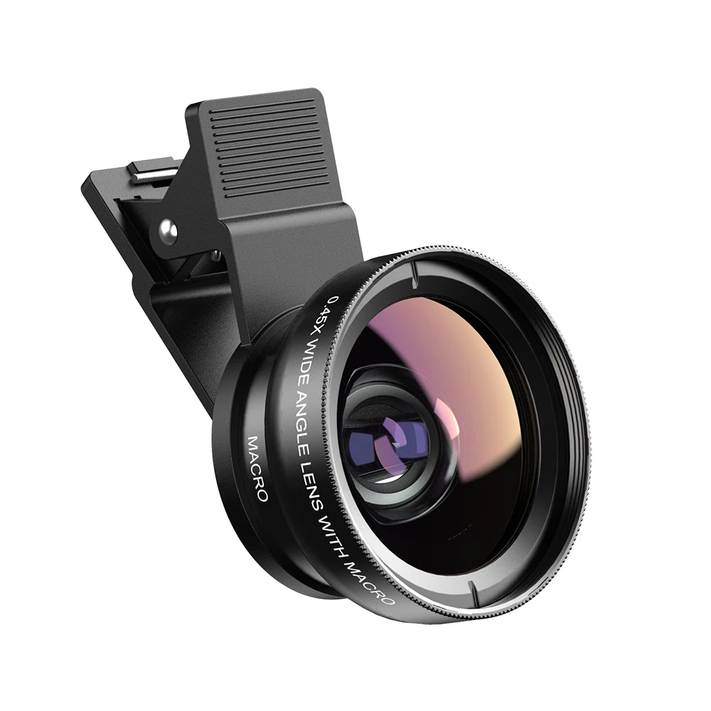APEXEL 2-in-1 Phone Camera Lens – 0.45x Wide + 12.5x Macro