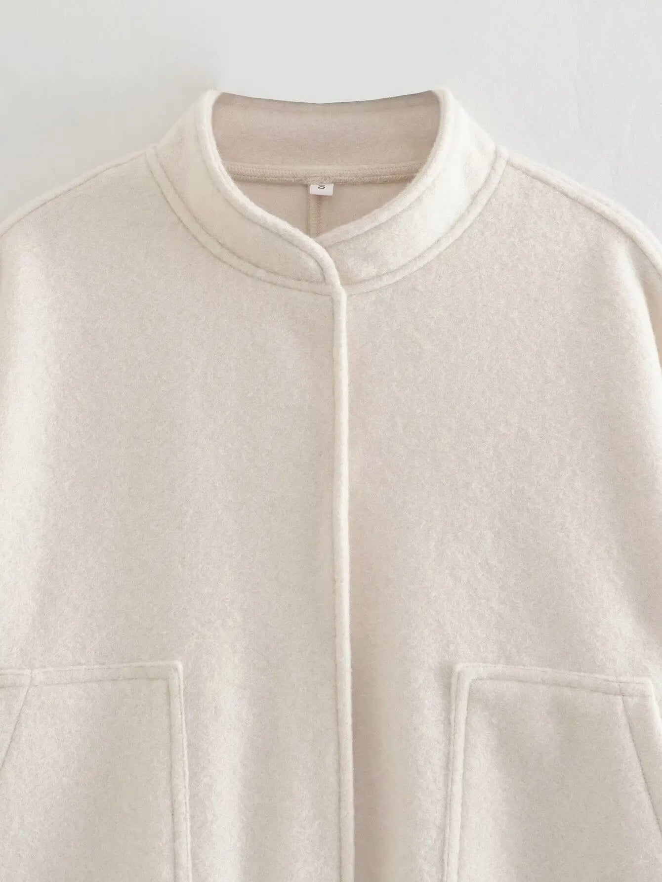 Women's Winter Casual Pocket Jacket – Solid Color, Cozy & Stylish | TRAFZA