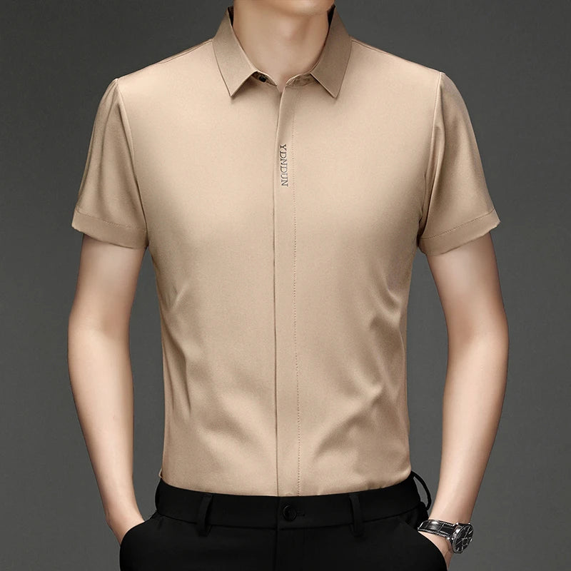 Men’s Business Casual Wrinkle-Resistant Dress Shirt – All Season