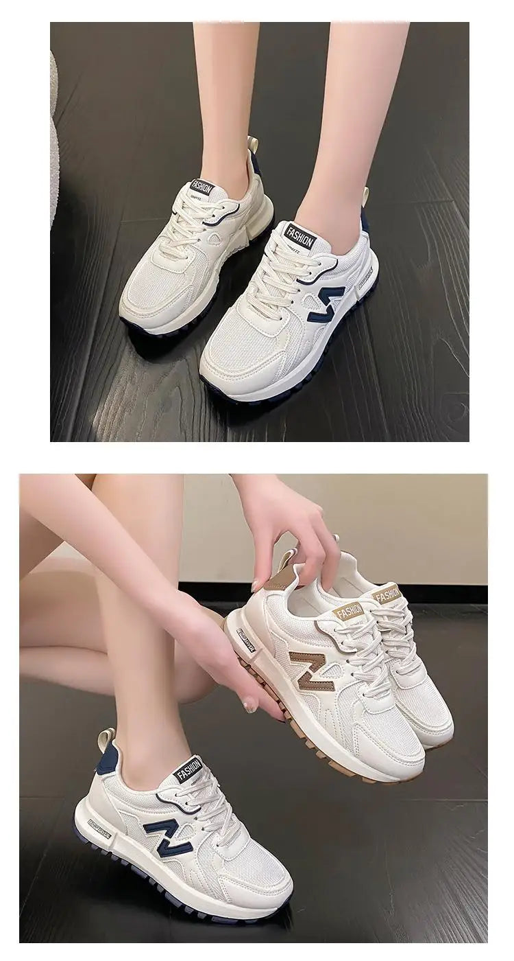 Sports Shoes for Women 2024 Spring New Super Hot Versatile Anti slip Casual Women's Shoes Soft Sole Running Little White Shoes
