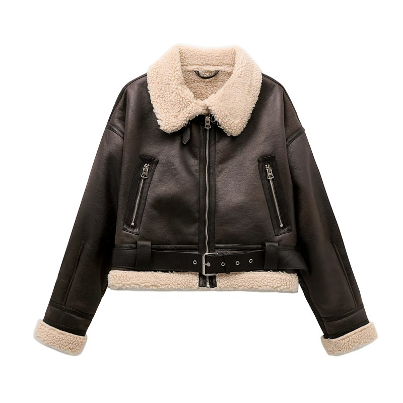 Women’s Faux Shearling Winter Coat – Thick, Warm & Stylish | RARF