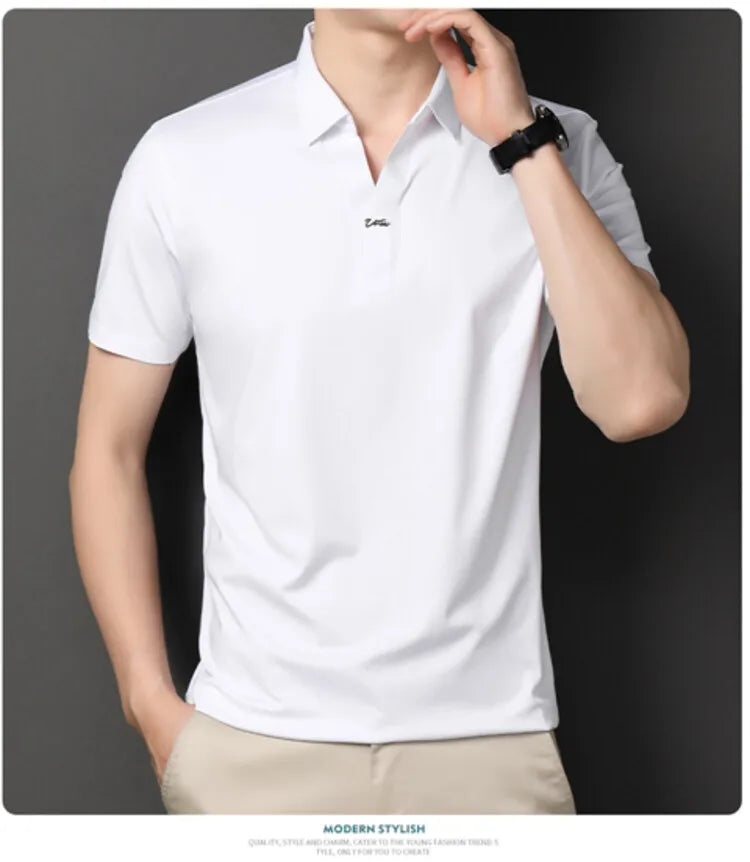 Men’s Stretch Polo Shirt – Quick-Dry Business Casual (M-4XL)