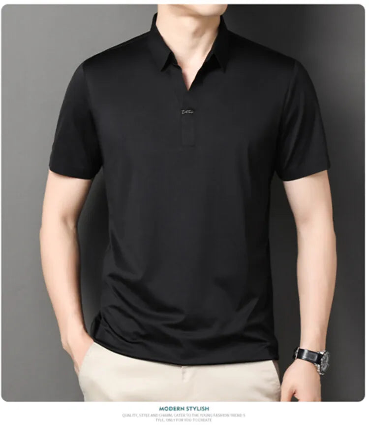 Men’s Stretch Polo Shirt – Quick-Dry Business Casual (M-4XL)
