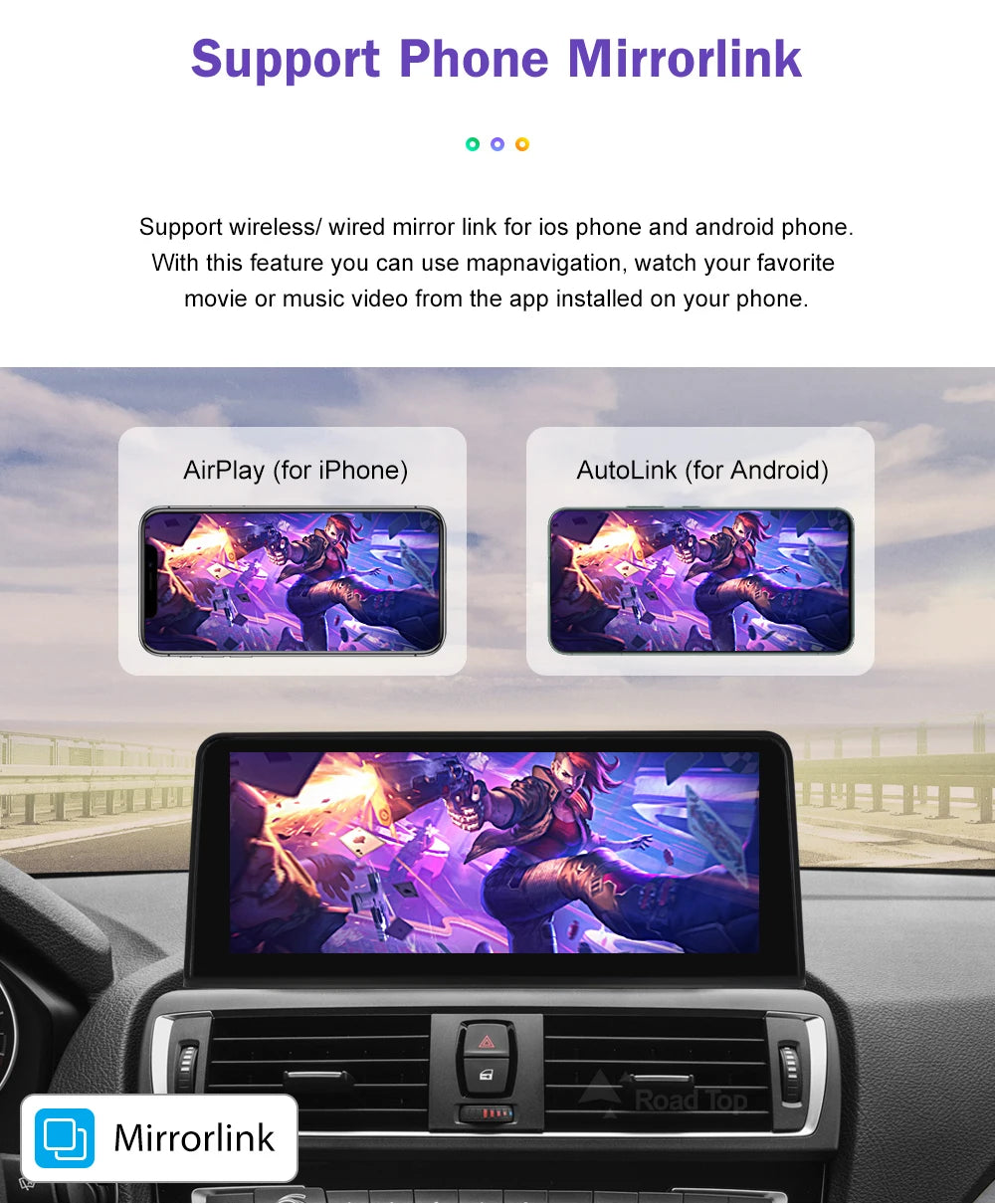 1920*720 Multimedia Touch Screen For BMW 1/2/3/4 Series F20/F21/F22/F30/F31/F33/F34/F36 Android Auto NBT System Wireless Carplay