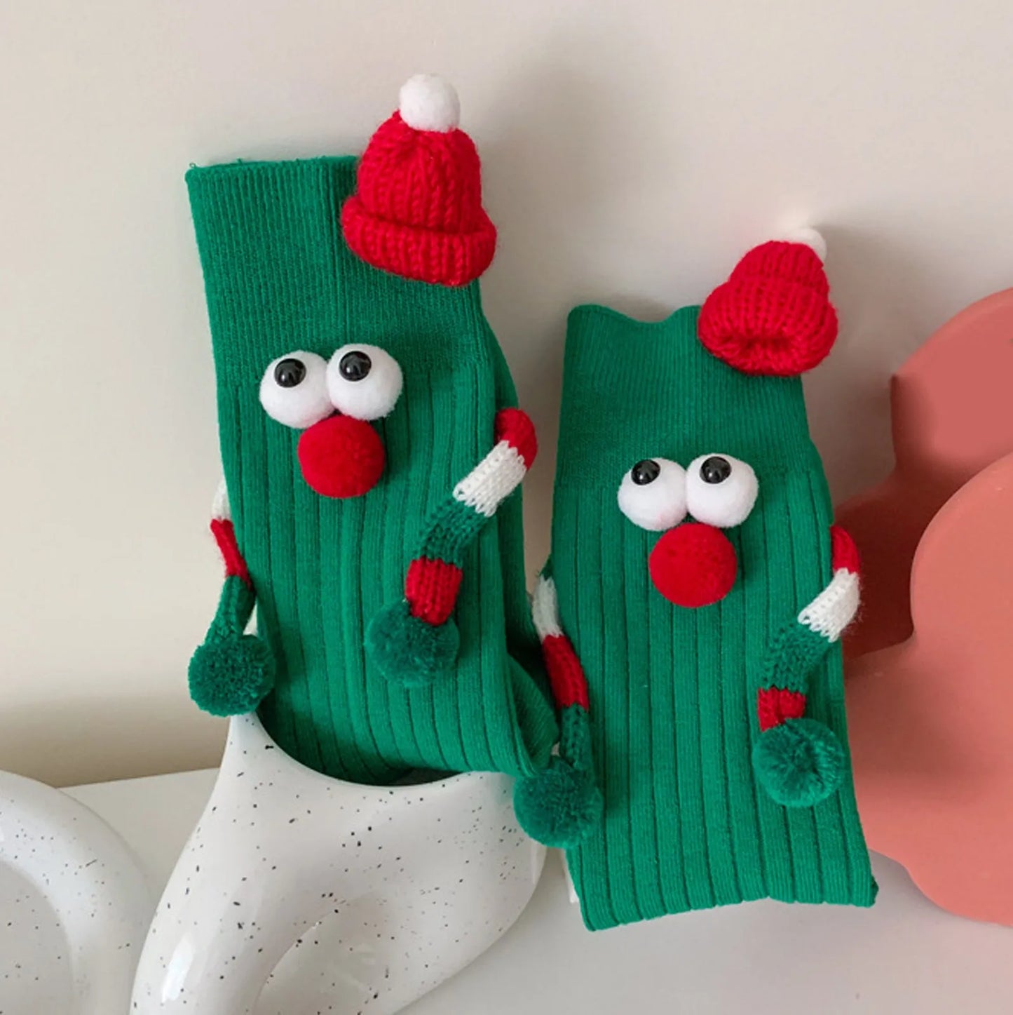 1pc Women'S Christmas Socks Cute No Magnetic Middle Tube Cartoon Socks Middle Tube Socks Funny Socks 여성양말 Gift