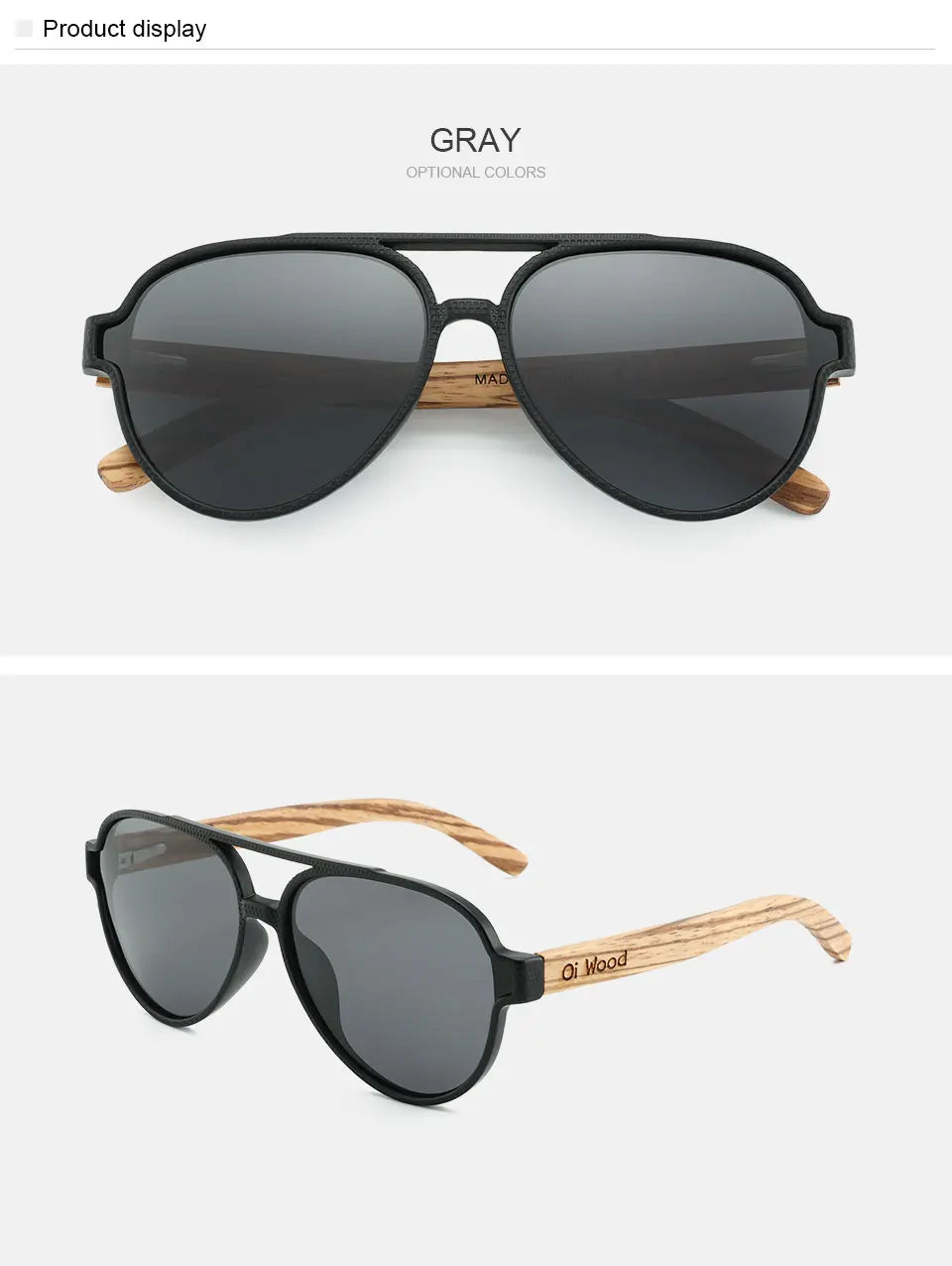 Oi Wood Sunglasses For Women Men Wooden Sun Glasses Polarized UV400 High Quality Eyewear Accessory Original Box