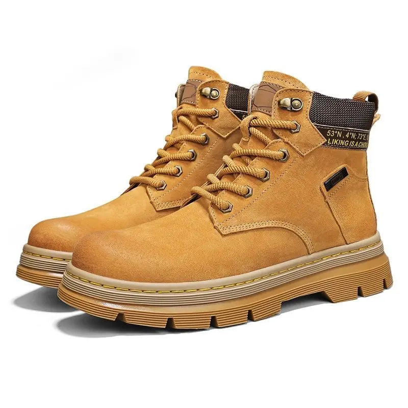 Vanmie Winter Men Boots Fashion Men's Winter Ankle Boots for Men Women Warm Fur Timber Boots Male Ladies Winter Booties