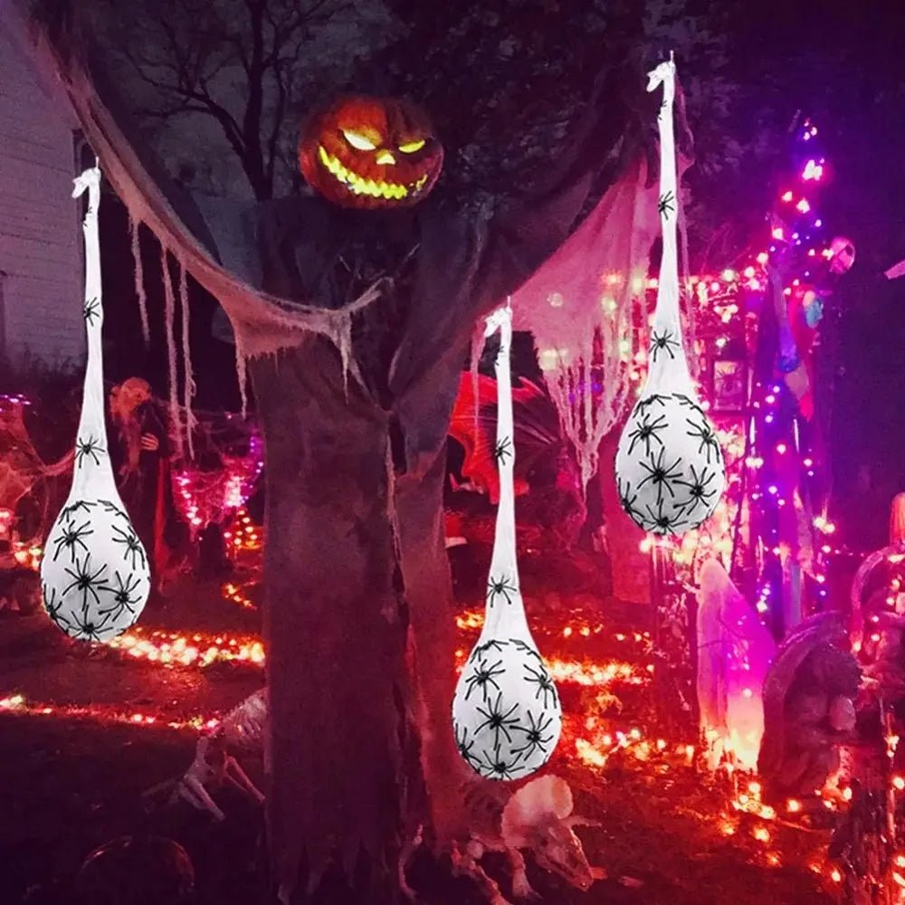 Halloween Decoration Hanging Light up Spider Egg Sacs Outdoor Decoration Glowing Spider Web Egg Indoor Lighted Gift for Party