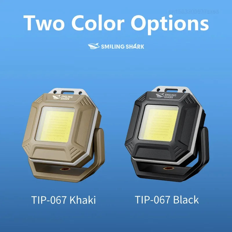 Smiling Shark TIP067 Mini Rechargeable Work Light, Super Bright COB Keychain Light, with Magnet, for Outdoor Camping, Hiking