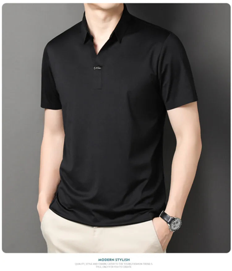 Men’s Stretch Polo Shirt – Quick-Dry Business Casual (M-4XL)