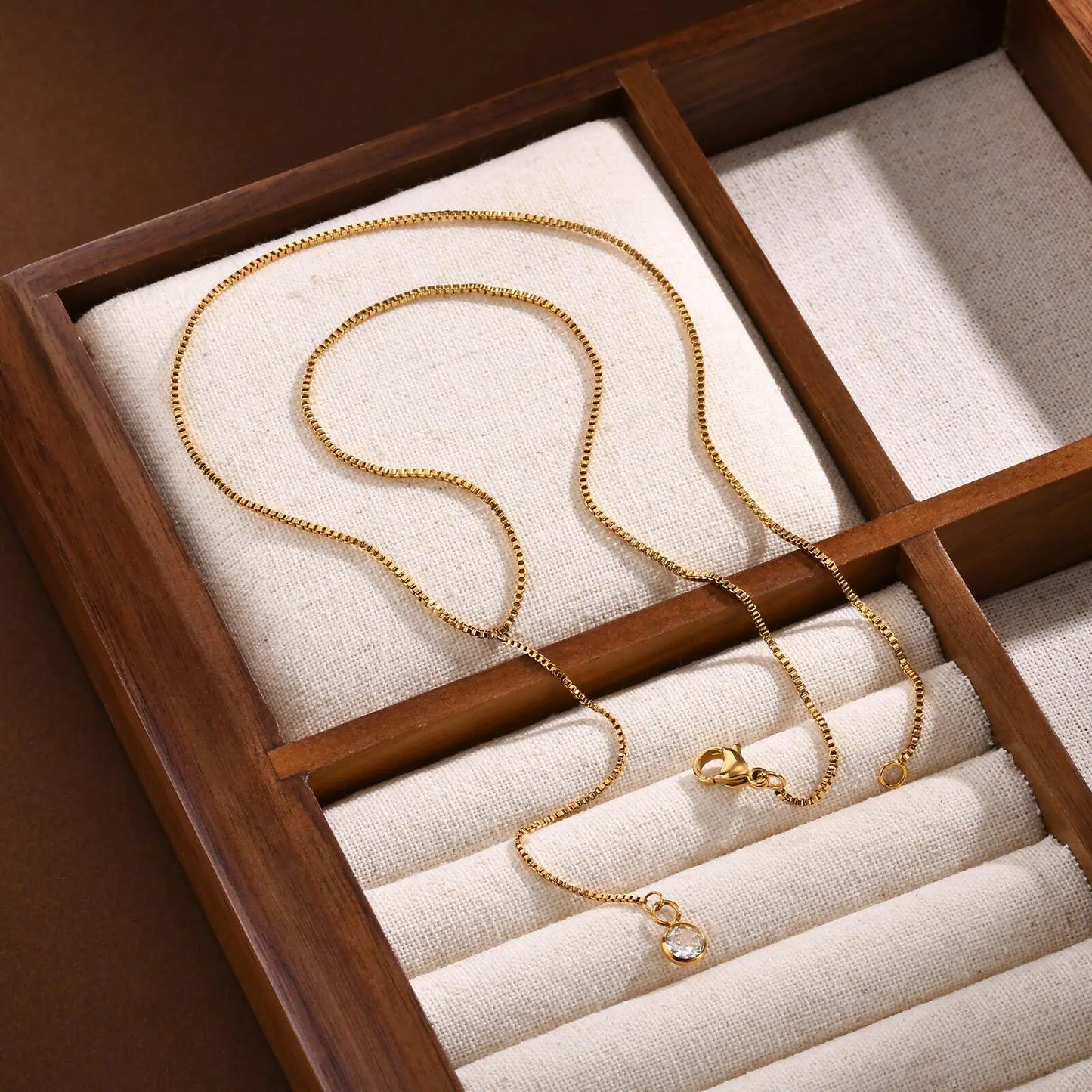 Gold Lariat Y Necklace for Women – Dainty CZ Drop Chain