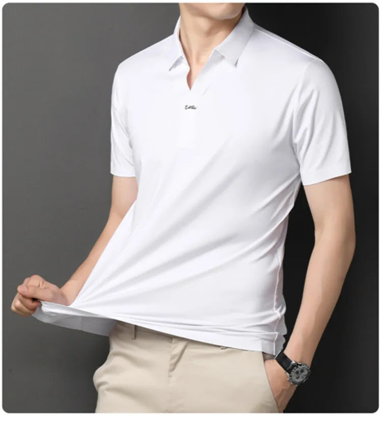 Men’s Stretch Polo Shirt – Quick-Dry Business Casual (M-4XL)