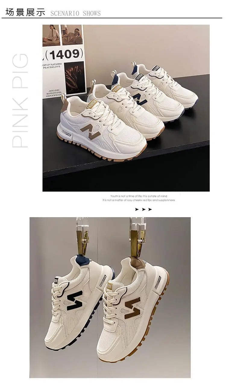 Sports Shoes for Women 2024 Spring New Super Hot Versatile Anti slip Casual Women's Shoes Soft Sole Running Little White Shoes