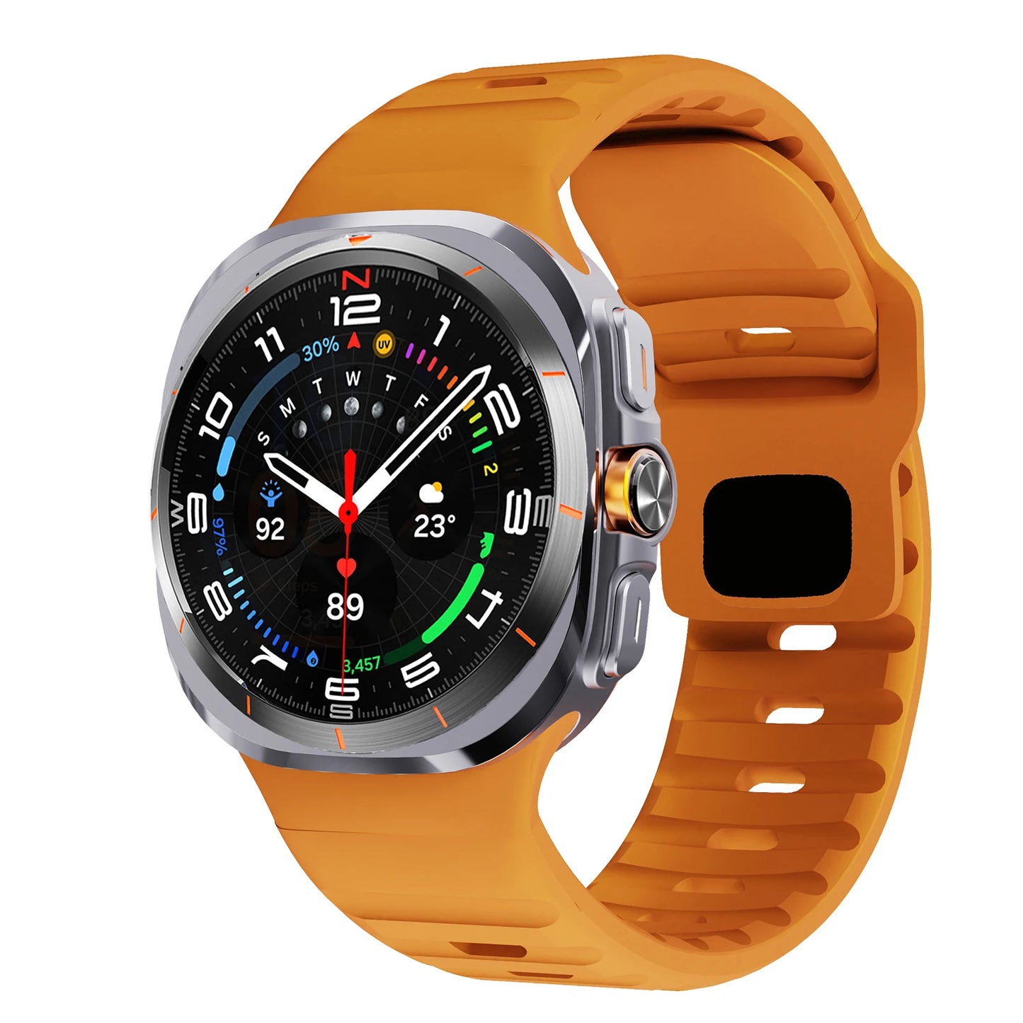For Samsung Galaxy Watch 7 Ultra Strap 47mm Accessories correa Sport Silicone Bracelet For Galaxy Watch 8 ultra 2025 band 47 mm