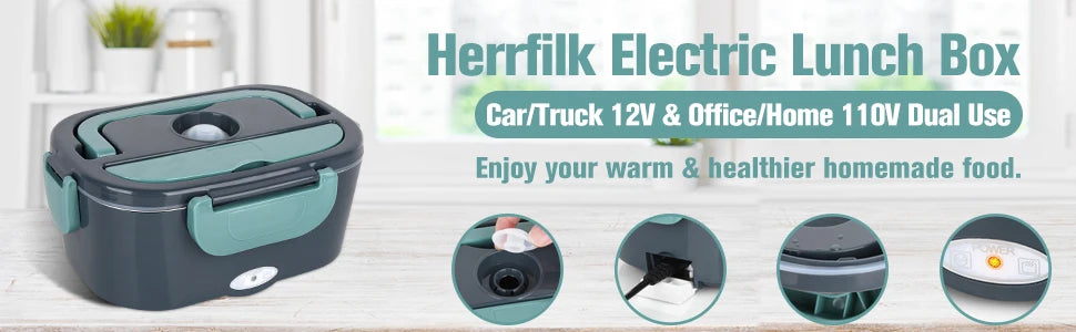 1.5L Electric Lunch Box Warmer โ 60W for Car & Home Use