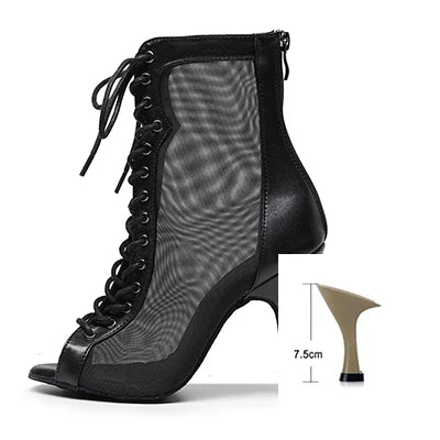 Women’s Latin Dance Shoes – High Heel Ballroom Salsa Practice Shoes with Soft Sole