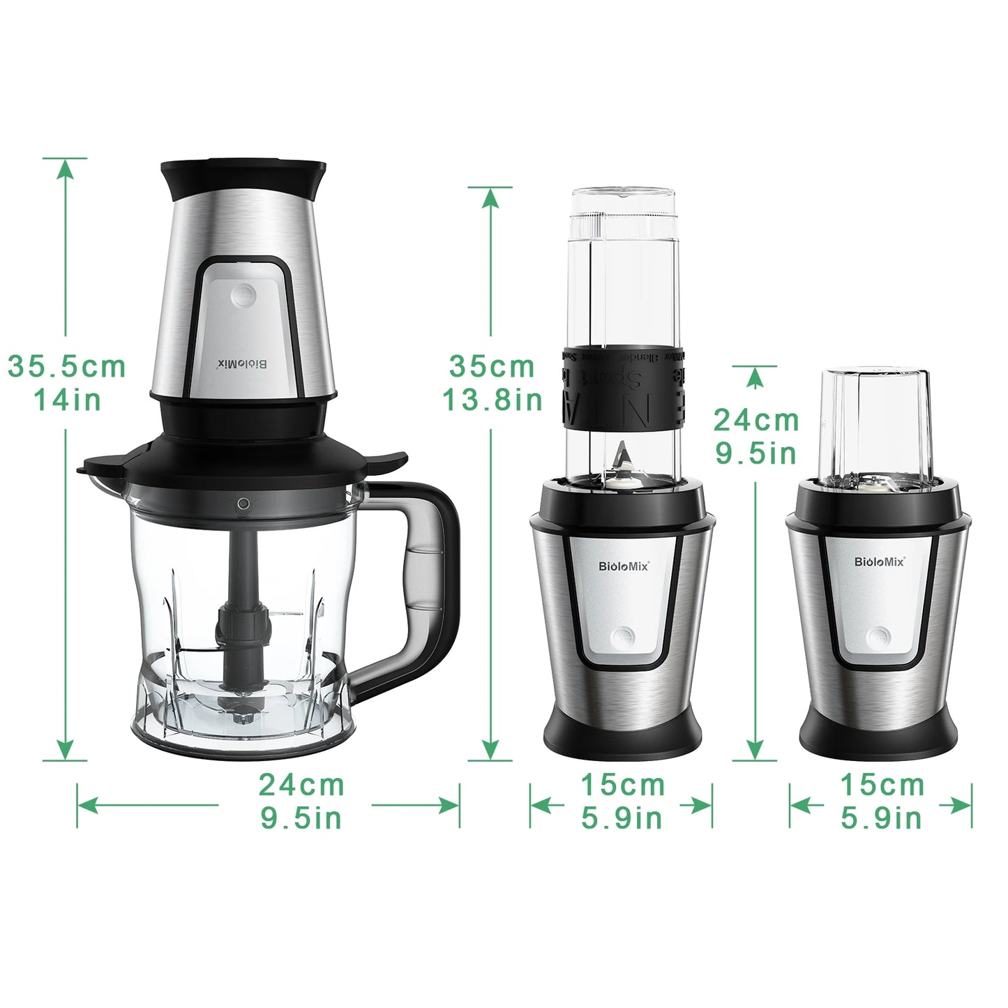 BioloMix 700W 3-in-1 Juicer & Blender