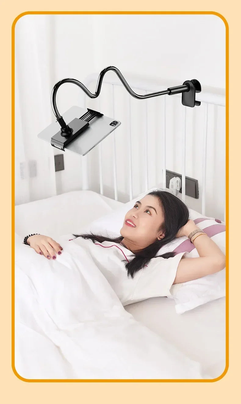 Tablet Stand for Desk Clip Rotating Lazy Flexible Gooseneck Clamp Universal Long Arm Mount for Ipad Bed Desk Mobile Phone Holder