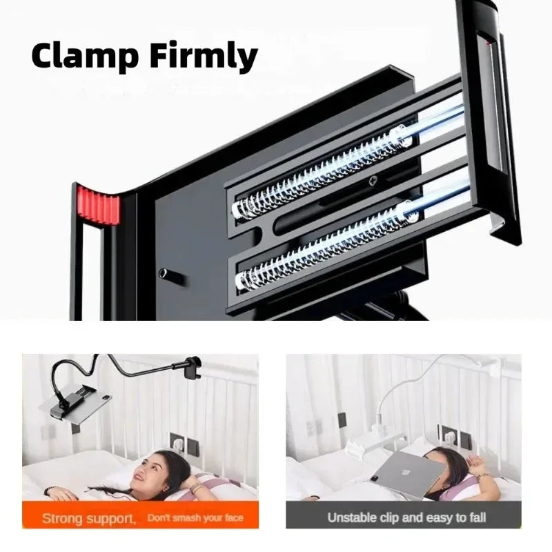 Tablet Stand for Desk Clip Rotating Lazy Flexible Gooseneck Clamp Universal Long Arm Mount for Ipad Bed Desk Mobile Phone Holder