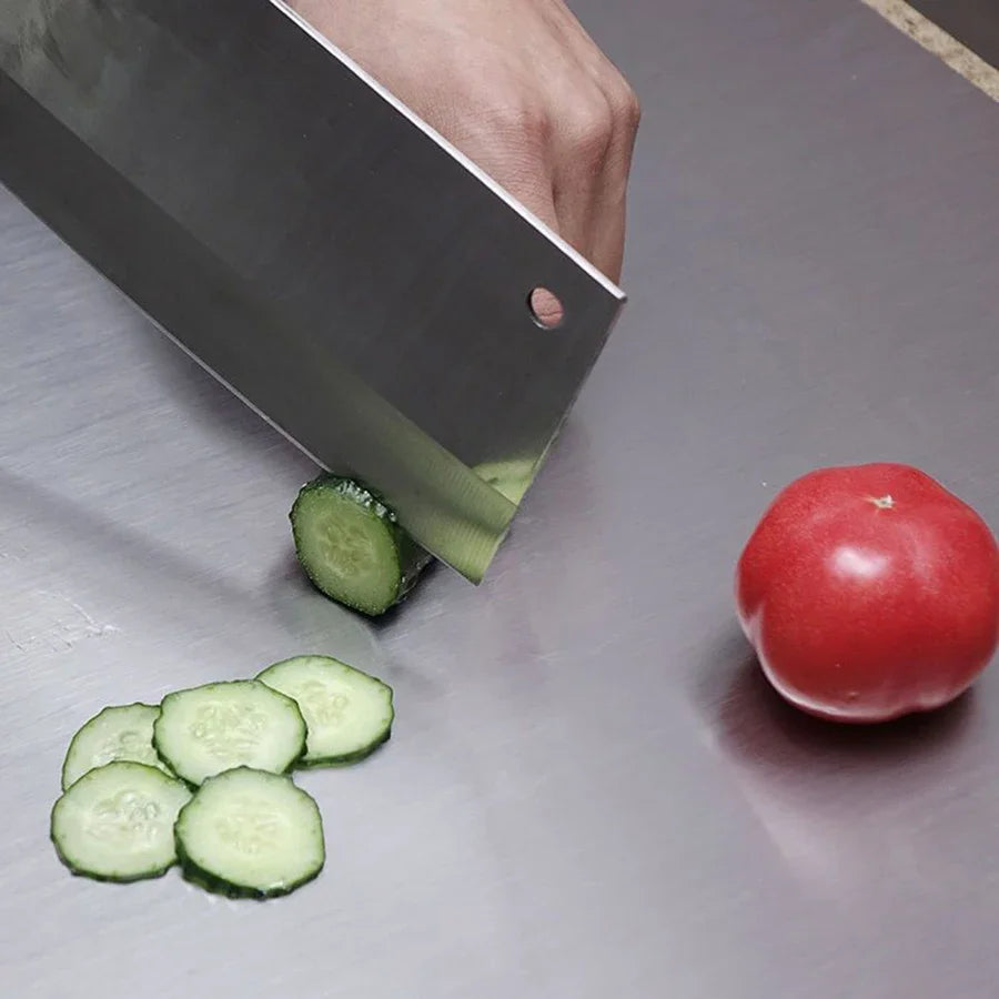 Stainless Steel Folding Cutting Board – Double-Sided, L-Shaped