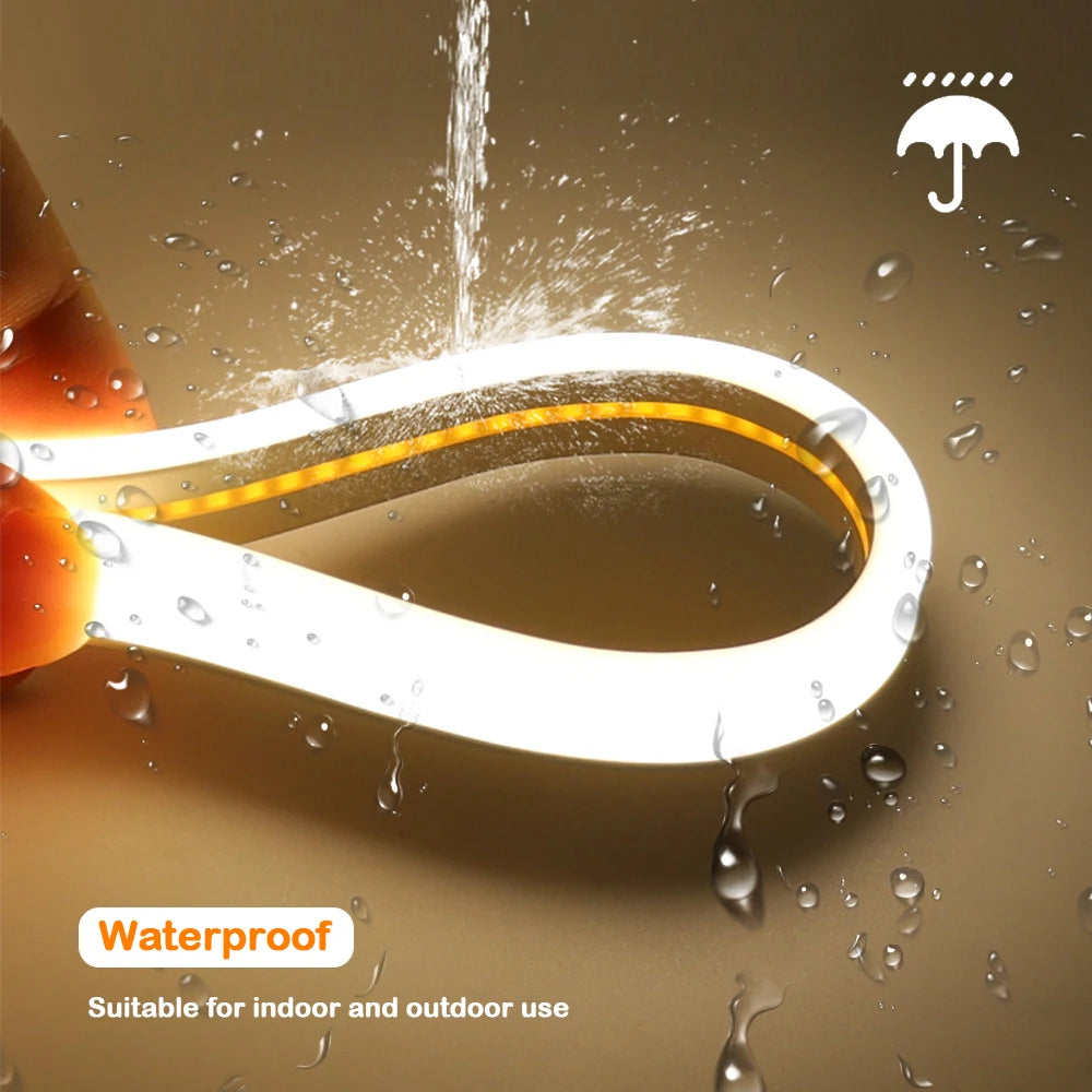 COB LED Strip Light – Dual Glow, Waterproof & Flexible (12V/24V)
