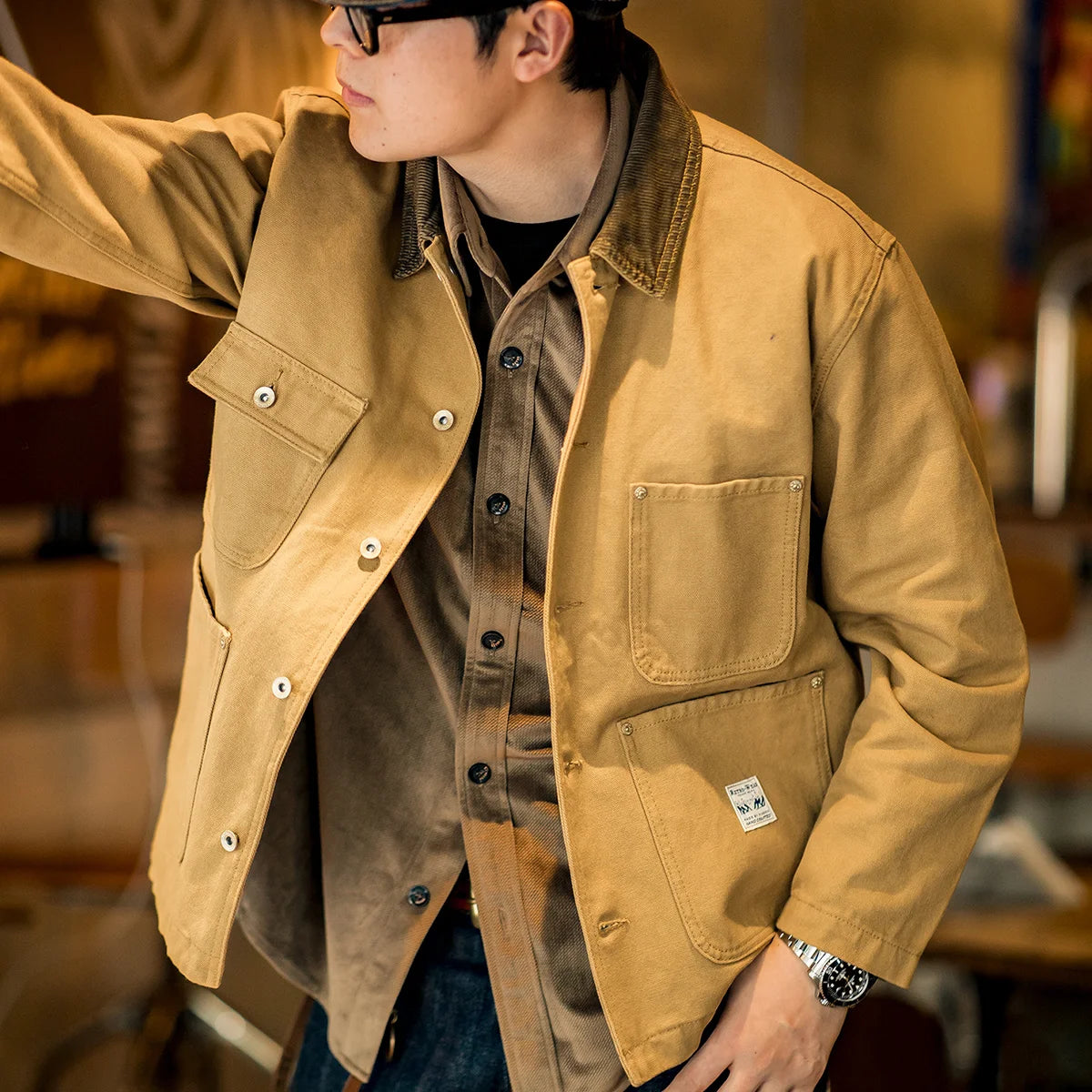 Vintage Michigan Heavyweight Canvas Chore Jacket – Men’s Spring Coat