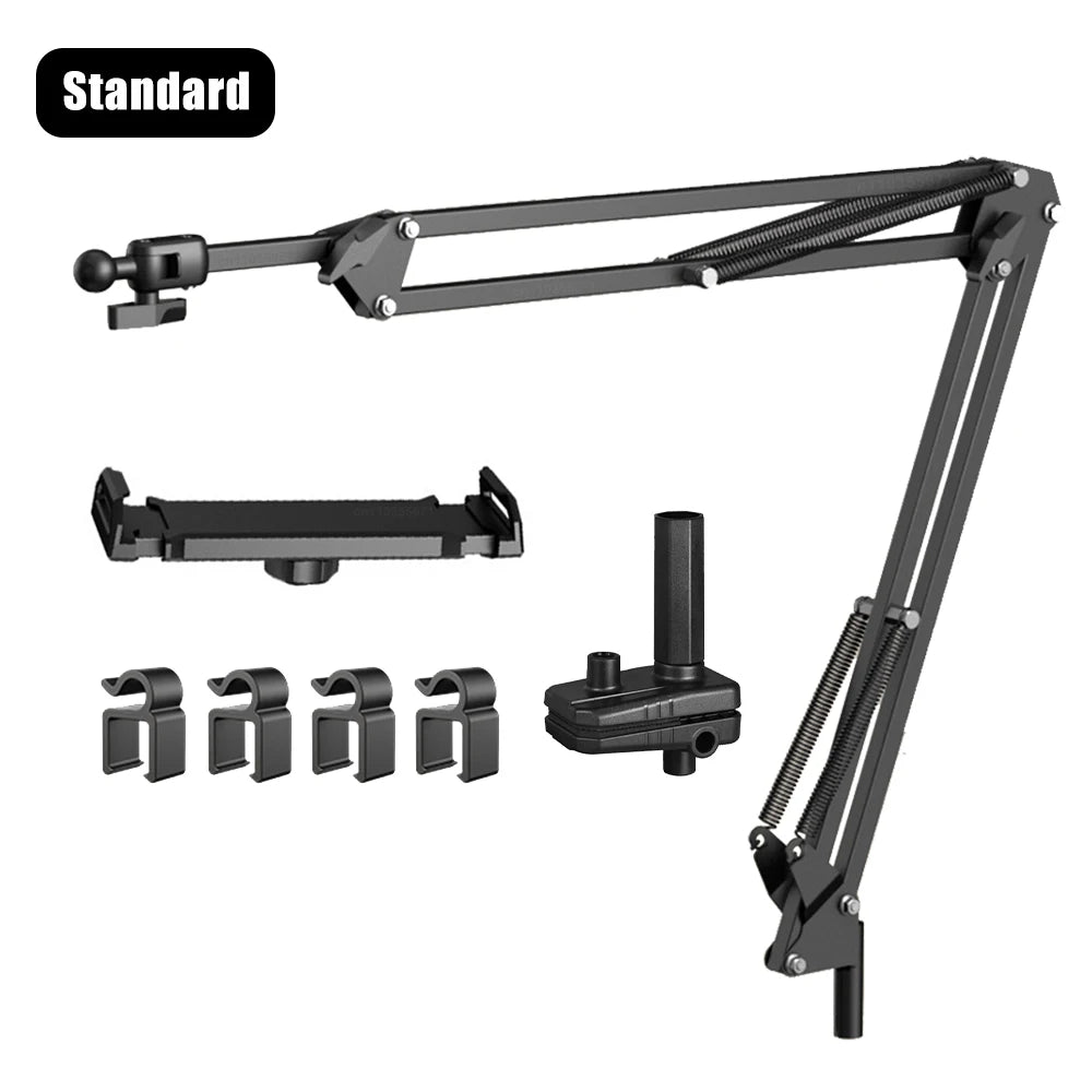 Tablet Stand Holder for Bed Rotatable Phone Stand for 4-12.9" iPad Pro Samsung Tab Xiaomi Pad Tablet Adjustable Holder Long Arm