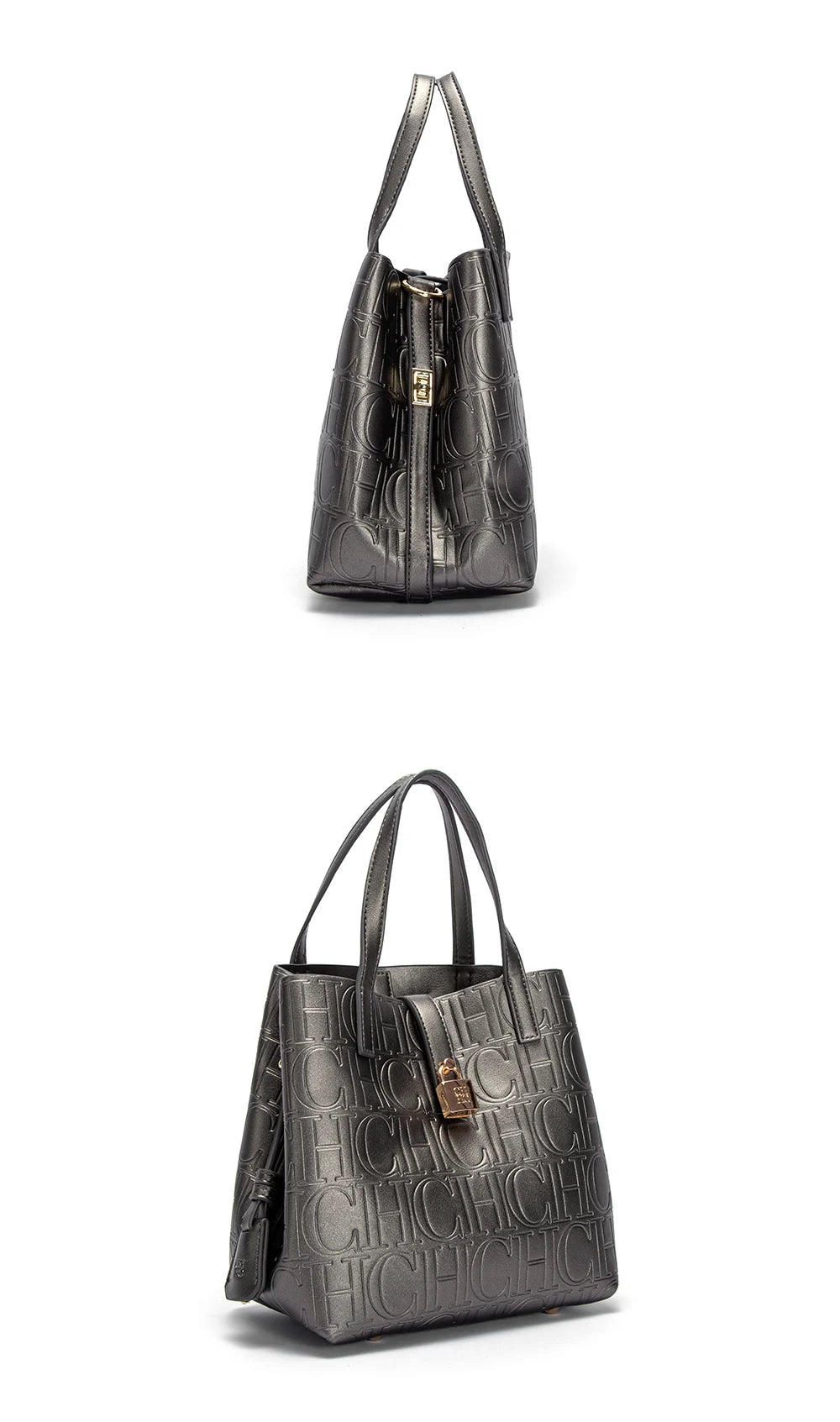 Steel Embossed PU Tote Bag – Elegant Handheld Shoulder Bag for Women