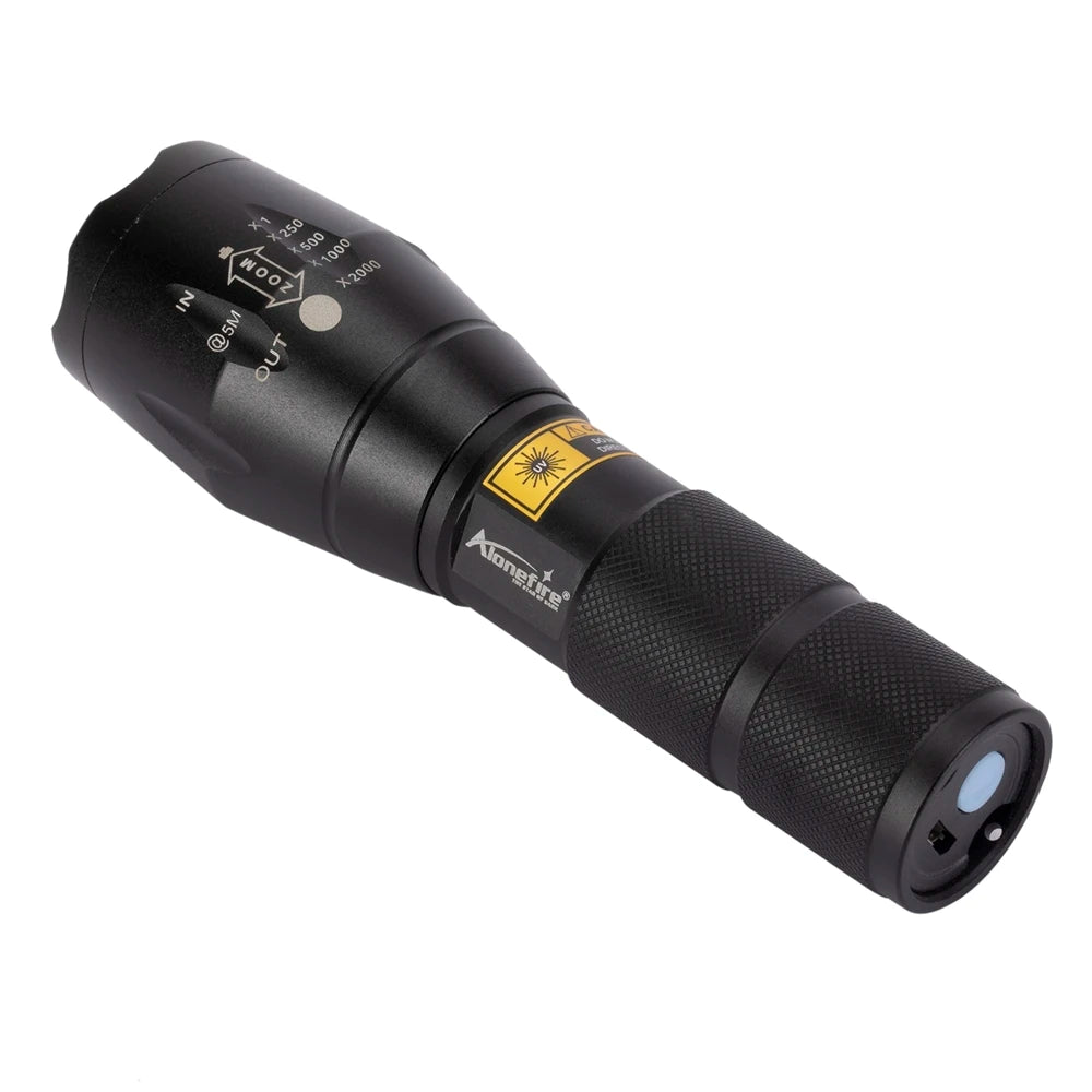 Zoom Red/Green/Blue light LED Flashlight USB Rechargeable Outdoor Hunting beekeeping Fishing Hiking Travel Camping Lamp Torch