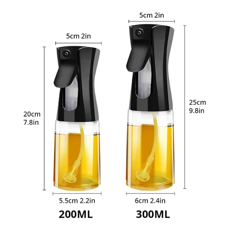 200ml/300ml Kitchen Oil Spray Bottle – Olive Oil Dispenser for Cooking & BBQ