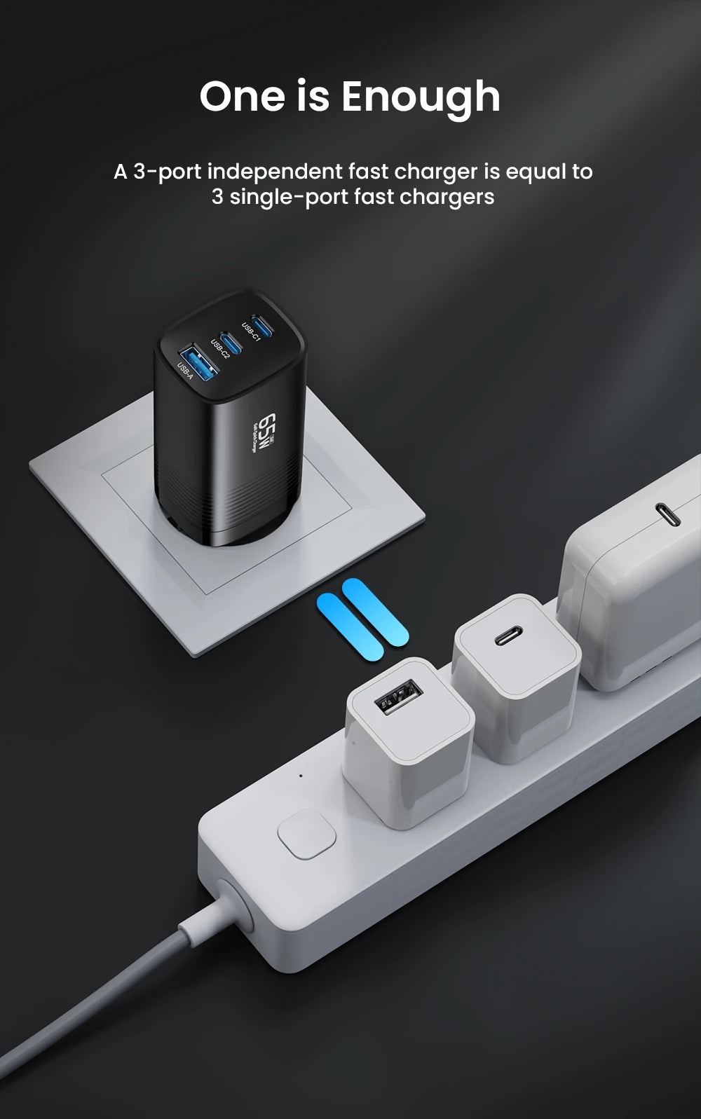 65W GaN USB Type C Fast Charger For Laptop PPS 45W PD QC 3.0 Quick Charge For iPhone 14 13 Samsung Xiaomi Realme Phone Charger