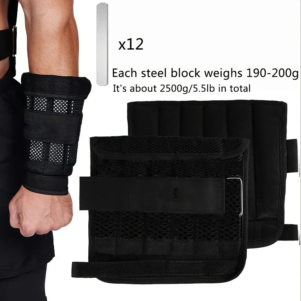 Adjustable Weighted Vest & Ankle/Wrist Weights Set – Strength Training Gear