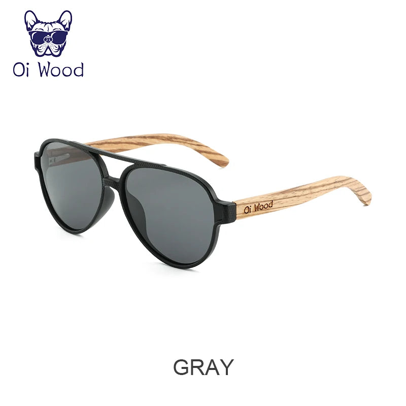 Oi Wood Sunglasses For Women Men Wooden Sun Glasses Polarized UV400 High Quality Eyewear Accessory Original Box