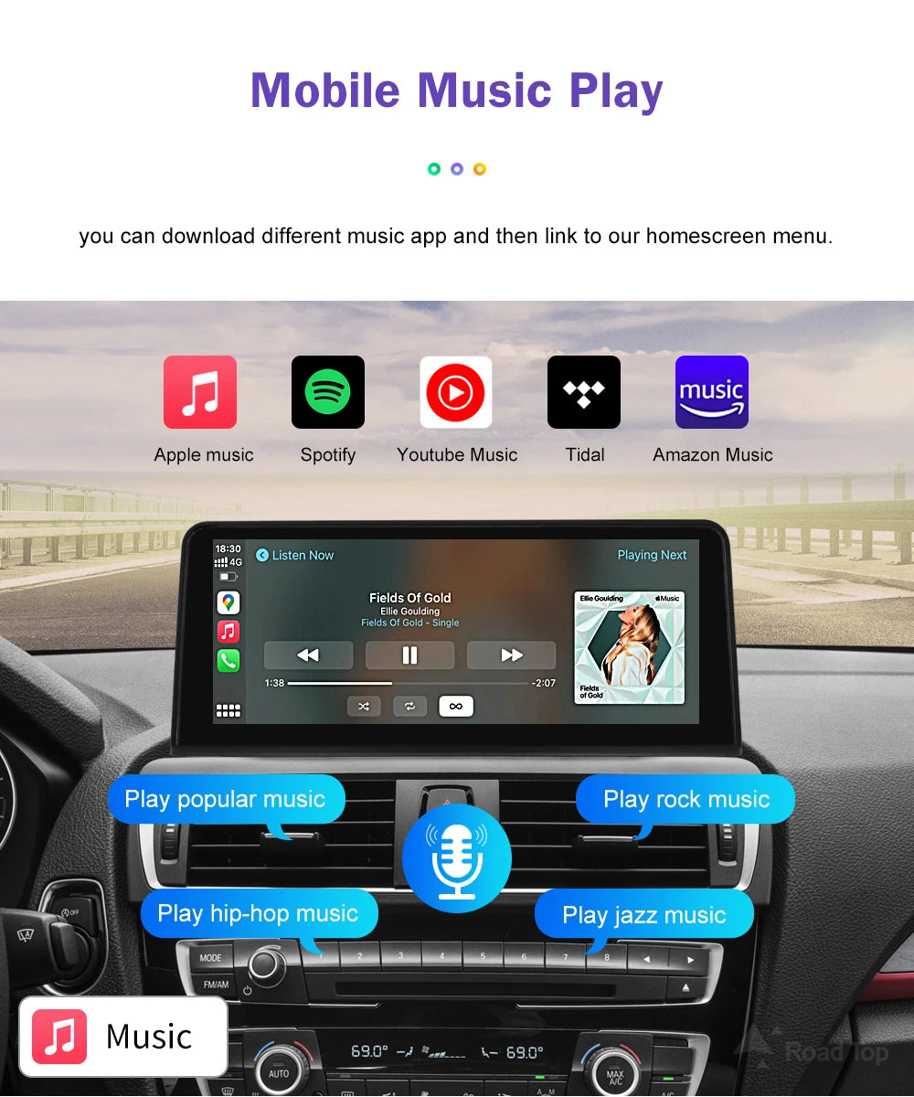 1920*720 Multimedia Touch Screen For BMW 1/2/3/4 Series F20/F21/F22/F30/F31/F33/F34/F36 Android Auto NBT System Wireless Carplay