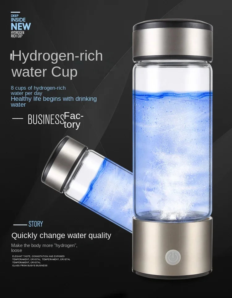 420ML Water Filter Hydrogen Ionized Water Bottle Hydrogen Generator Bottle Portable Water Ionizer Health Cup Home Appliance