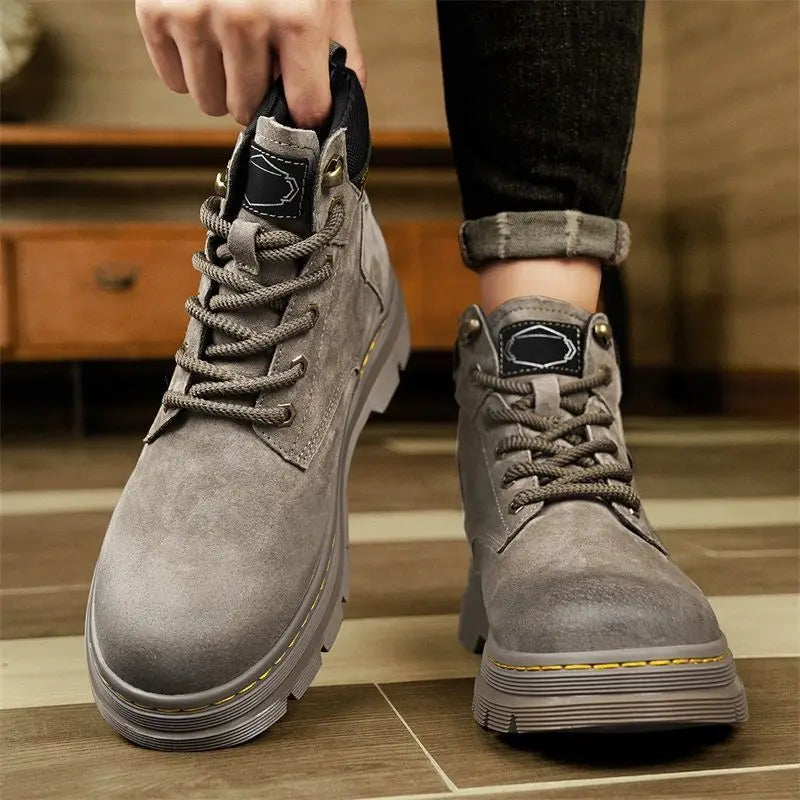 Vanmie Winter Men Boots Fashion Men's Winter Ankle Boots for Men Women Warm Fur Timber Boots Male Ladies Winter Booties